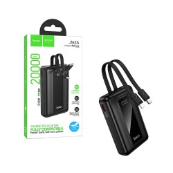Power Bank Hoco J162A com Tipo-C+Lightning Cabo 22.5W+PD20W 20000mAh Preto